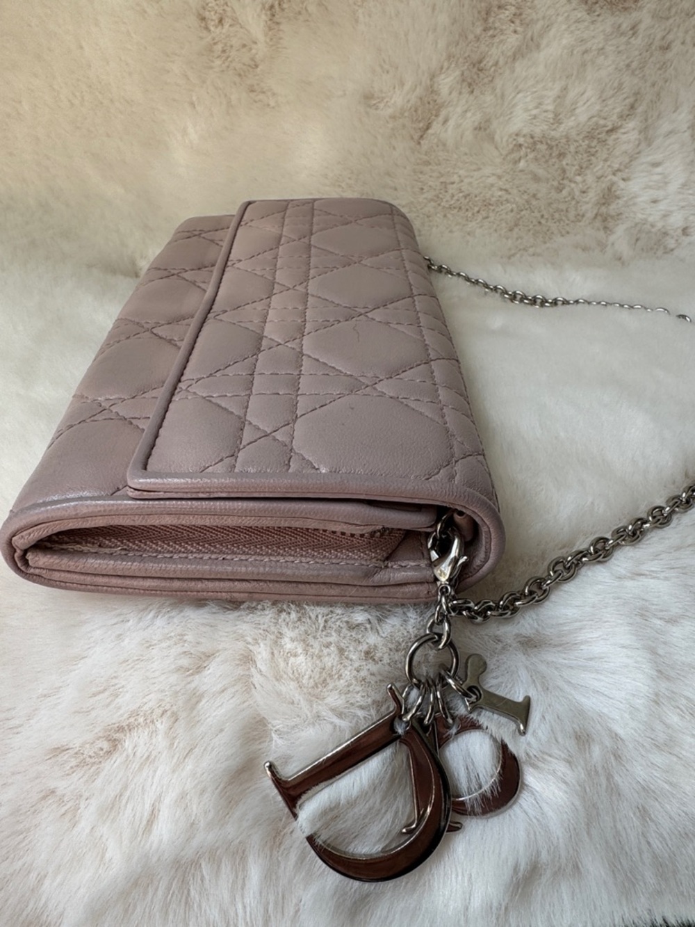 DIOR Quilted Mauve Leather Cannache